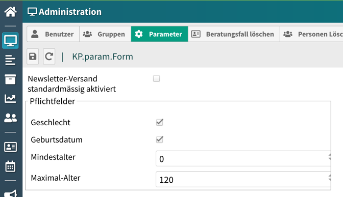 Geburtsdatum-Parameter