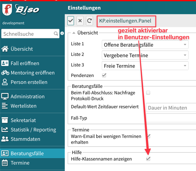 Screenshot Hilfe-Themen-Einstellung