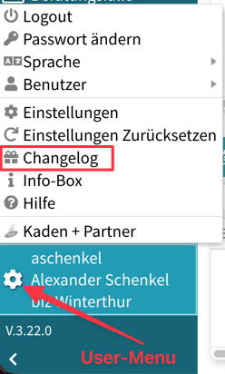 Changelogs abrufen in BISO